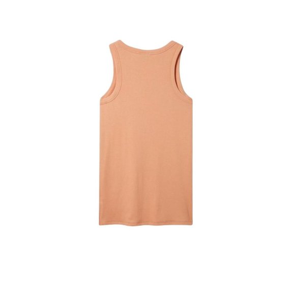 Torrid size 6 Peach Tank Top with White Graphic ribbed knit tank - Picture 3 of 5